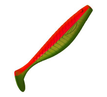 Приманка ZUB-PROVOCATOR 145мм(5,7")-5шт, (цвет 035) красный верх-зеленый низ
