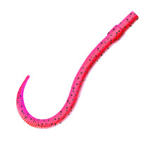 Приманка ZUB-WORM 100мм(4")-5шт, (цвет 130) маджента с блестками