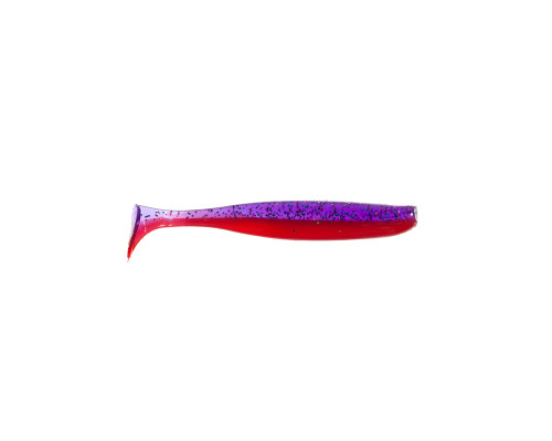 Приманка ZUB-IZI  99мм(4")-4шт, (цвет 021) фиолетовый верх - красный низ