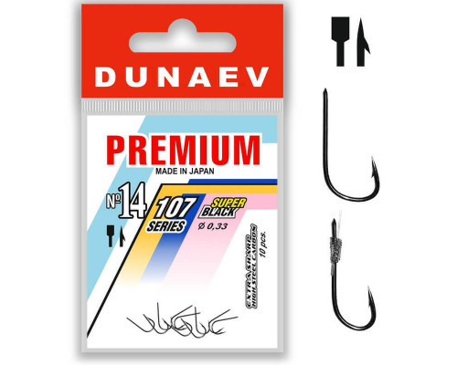 Крючок Dunaev Premium 107 #14 (упак. 10 шт)