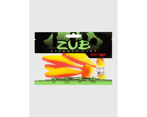 Приманка ZUB-PROVOCATOR 145мм(5,7")-5шт, (цвет 023) розовый верх-желтый низ