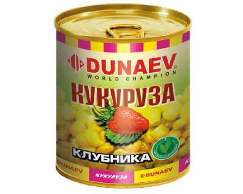 Добавка для прикормки металлобанка 320мл "Дунаев Кукуруза Клубника"