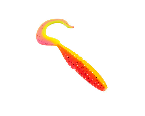 Приманка ZUB-TWIST 150мм(5.9")-4шт, (цвет 023) розовый верх-желтый низ
