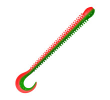 Приманка ZUB-WORM-ZANDER 135мм(5,3")-5шт, (цвет 035) красный верх-зеленый низ