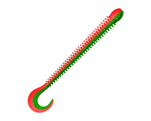 Приманка ZUB-WORM-ZANDER 135мм(5,3")-5шт, (цвет 035) красный верх-зеленый низ