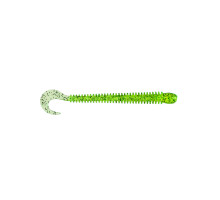 Приманка ZUB-WORM-ZANDER 108мм(4,3")-5шт, (цвет 351) шартрез с блестками