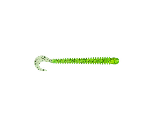 Приманка ZUB-WORM-ZANDER 108мм(4,3")-5шт, (цвет 351) шартрез с блестками