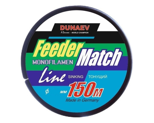 Леска Dunaev Feeder-Match Sinking Black 0.32мм 150м