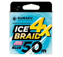 Шнур DUNAEV ICE BRAID PE X4 50м 0,18мм
