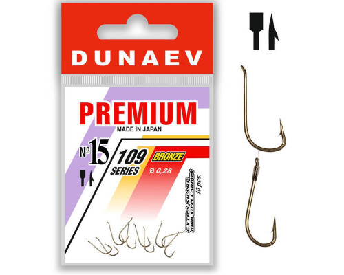 Крючок Dunaev Premium 109 #15 (упак. 10 шт)