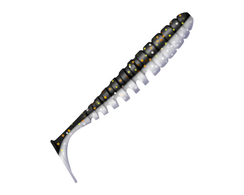 Приманка ZUB-SHAD 120мм(4,7")-5шт, (цвет 030) черный верх-натурал низ