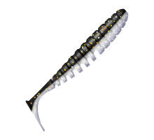 Приманка ZUB-SHAD 75мм(3")-6шт, (цвет 030) черный верх-натурал низ