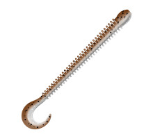 Приманка ZUB-WORM-ZANDER 108мм(4,3")-5шт, (цвет 031) карамель верх-натурал низ