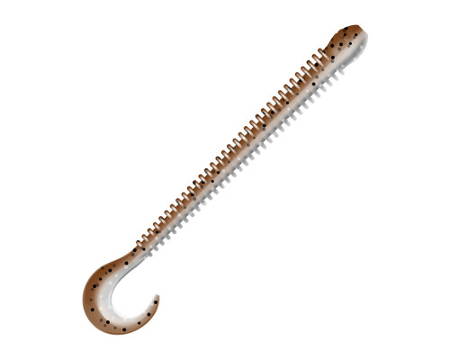Приманка ZUB-WORM-ZANDER 108мм(4,3")-5шт, (цвет 031) карамель верх-натурал низ