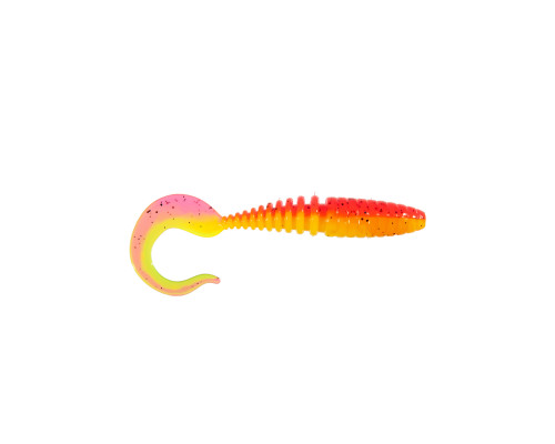 Приманка ZUB-TWIST 150мм(5.9")-4шт, (цвет 023) розовый верх-желтый низ