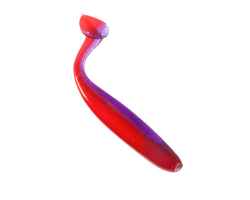 Приманка ZUB-IZI 140мм(5,5")-5шт, (цвет 021) фиолетовый верх -красный низ