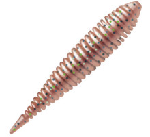 Приманка ZUB-MAGGOT SLIM 40мм(1,5")-12шт, (цвет 504) красный с блестками