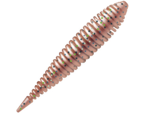 Приманка ZUB-MAGGOT SLIM 40мм(1,5")-12шт, (цвет 504) красный с блестками