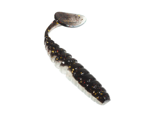 Приманка ZUB-SHAD 90мм(3,5")-5шт, (цвет 030) черный верх-натурал низ