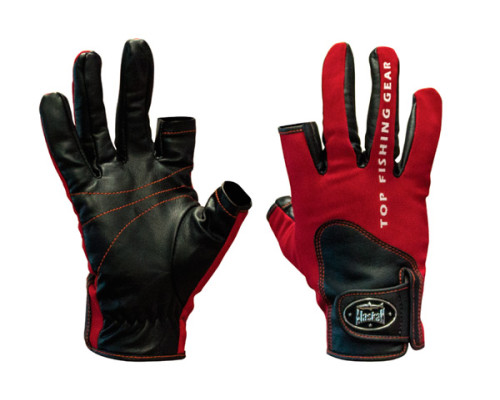 Перчатки спиннингиста Alaskan двухпалые Red/BL L (AGWK-11L)