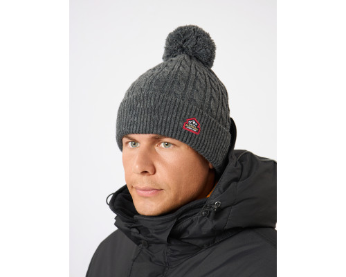 Шапка мужская Alaskan Knitted тёмно-серый