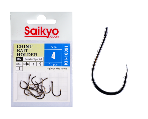Крючки Saikyo KH-10091 BN CHINU BAIT HOLDER №4 (10 шт.)