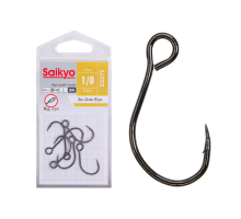 Крючки Saikyo SS075-BN IN-LINE EYE №1/0 (6 шт.)
