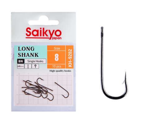 Крючки Saikyo KH-9282 BN LONG SHANK №8 (10 шт.)