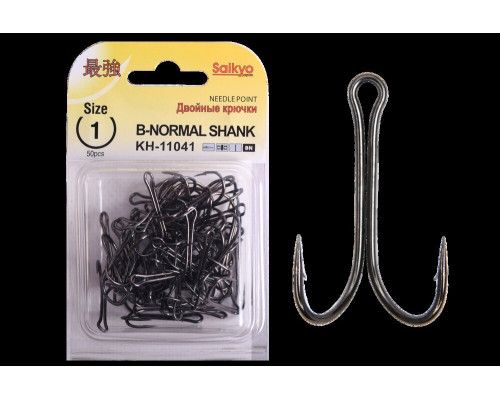Крючки Saikyo двойн.Normal Shank KH-11041 № 1 BN (50шт)