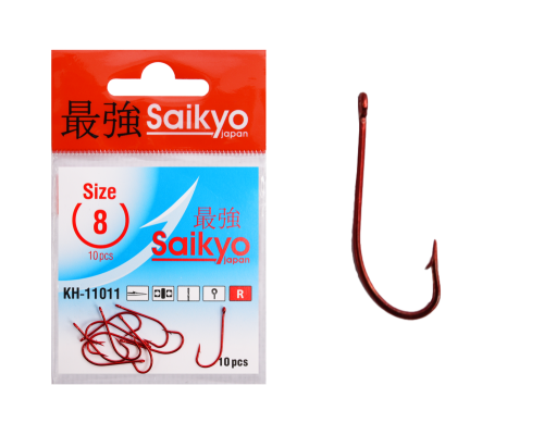 Крючки Saikyo KH-11011 O'Shaughnessy Red № 8 (10шт)