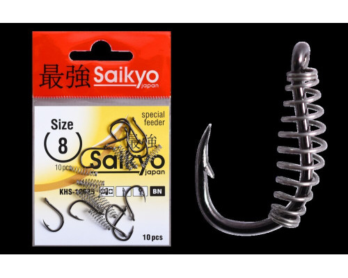 Крючки Saikyo KHS-10085 с пруж. №8L (10 шт)