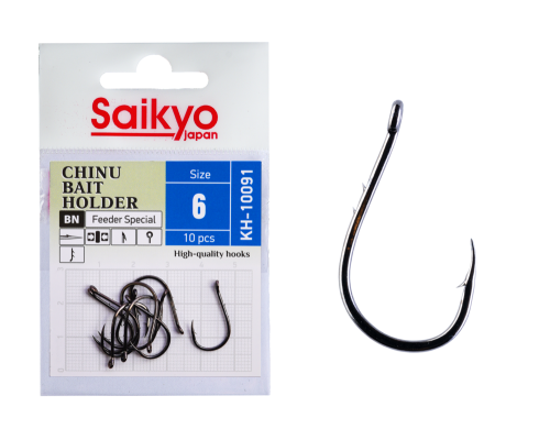 Крючки Saikyo KH-10091 BN CHINU BAIT HOLDER №6 (10 шт.)