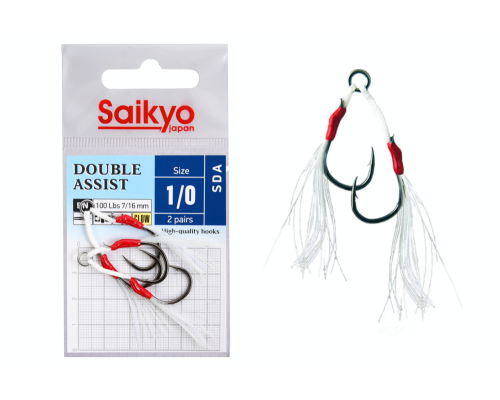 Крючки Saikyo DOUBLE ASSIST SDA №1/0 (2 пары)