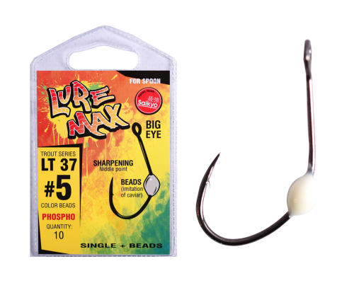 Крючки LureMax Trout LT37 # 5 Phospho (10шт)