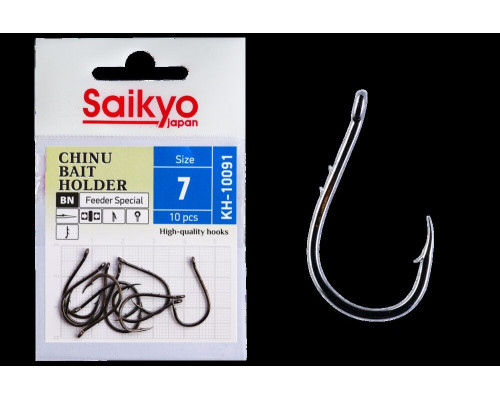 Крючки Saikyo KH-10091 BN CHINU BAIT HOLDER №7 (10 шт.)