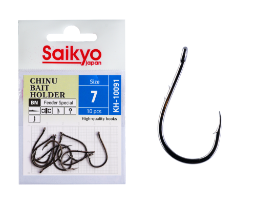 Крючки Saikyo KH-10091 BN CHINU BAIT HOLDER №7 (10 шт.)