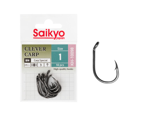 Крючки Saikyo KH-10098 Clever Carp BN №1 (10 шт.)