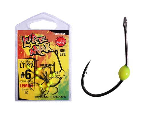 Крючки LureMax Trout LT37 #6 Lemon (10шт)