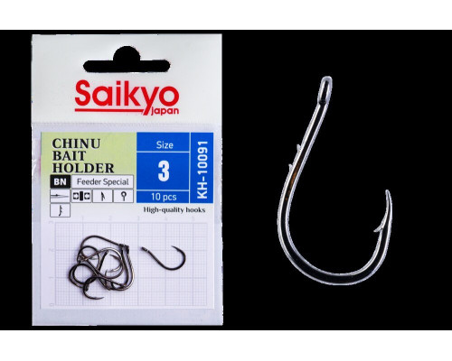 Крючки Saikyo KH-10091 BN CHINU BAIT HOLDER №3 (10 шт.)