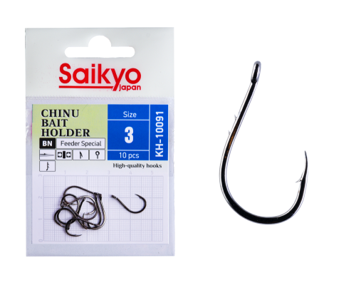 Крючки Saikyo KH-10091 BN CHINU BAIT HOLDER №3 (10 шт.)