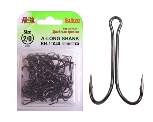 Крючки Saikyo двойн.Long Shank KH-11040 BN № 2/0 (50шт)