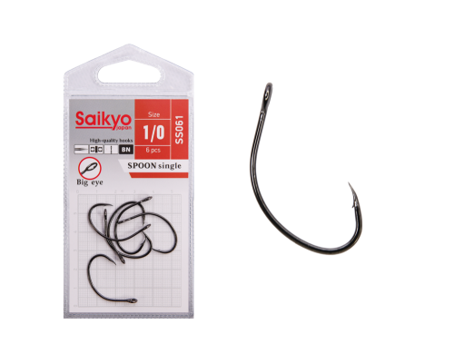 Крючки Saikyo SS061-BN SPOON SINGLE №1/0 (6 шт.)