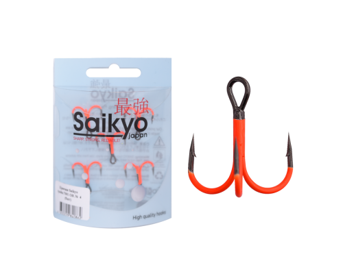 Крючки Saikyo тройн.7001 OR № 4 (5шт)