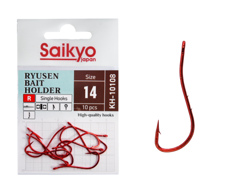 Крючки Saikyo KH-10108 R BN RYUSEN BAIT HOLDER №14 (10 шт.)