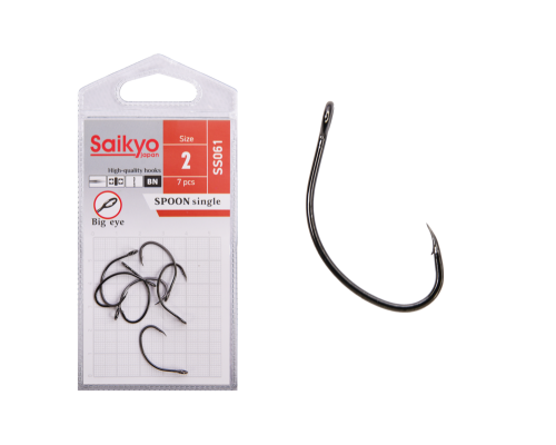 Крючки Saikyo SS061-BN SPOON SINGLE №2 (7 шт.)