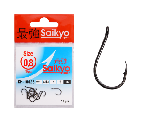 Крючки Saikyo KH-10026 Chinu Ring BN №0,8 (10шт)