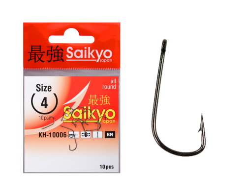Крючки Saikyo KH-10006 Sode Ring BN № 4 (10шт)