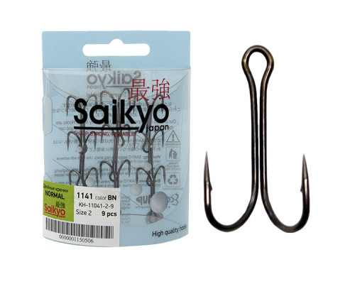 Крючки Saikyo двойн.Normal Shank KH-11041 № 6 BN (9шт)