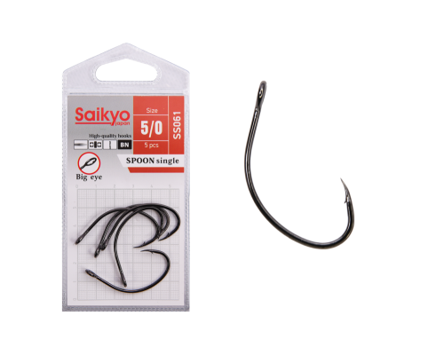 Крючки Saikyo SS061-BN SPOON SINGLE №5/0 (5 шт.)