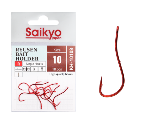 Крючки Saikyo KH-10108 R BN RYUSEN BAIT HOLDER №10 (10 шт.)